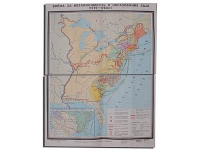 Учебная карта "Война за независимость и образование США (1775-1783) 1240*940 мм" (матовое, 2-стороннее лам.) - «globural.ru» - Набережные Челны