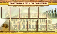 Стенд "Подготовка к ЕГЭ и ОГЭ по истории вариант 2 ( 9 кармашков)" - «globural.ru» - Набережные Челны