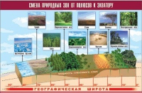 Таблица демонстрационная "Смена природных зон от полюсов к экватору" (винил 70x100) - «globural.ru» - Набережные Челны