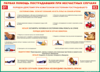 Таблица Порядок действий при коматозном состоянии пострадавшего 1000*1400 винил - «globural.ru» - Набережные Челны