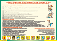 Таблица Общие правила безопасности на уроках труда 1000*1400 винил	  - «globural.ru» - Набережные Челны