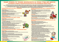 Правила безопасности на уроках труда для девочек 1000*1400 винил	 - «globural.ru» - Набережные Челны