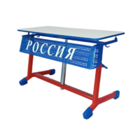Стол ученический двухместный "Патриот-2о" на газовом лифте (р.гр. № 3-7 и наклоном столешницы) - «globural.ru» - Набережные Челны