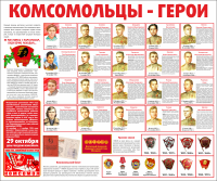 Тематический стенд "Комсомольцы-герои" - «globural.ru» - Набережные Челны