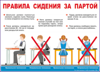 Таблица Правила сидения  за партой 1000*1400 винил - «globural.ru» - Набережные Челны