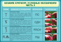Стенд "Вязание крючком. Условные обозначения. Часть 2" - «globural.ru» - Набережные Челны