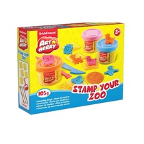 Пластилин на растительной основе Artberry/Stamp Your Zoo 3 бан./35 г со штампами - «globural.ru» - Набережные Челны