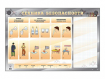 Электрифицированный стенд "Техника безопасности" с маркерными полями - «globural.ru» - Набережные Челны