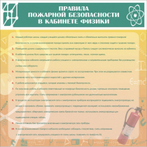 Стенд "Правила пожарной безопасности в кабинете физики" - «globural.ru» - Набережные Челны