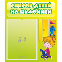 Стенд "Список детей на шкафчики" №5 - «globural.ru» - Набережные Челны