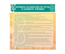 Стенд "Правила безопасности труда в кабинете физики" - «globural.ru» - Набережные Челны