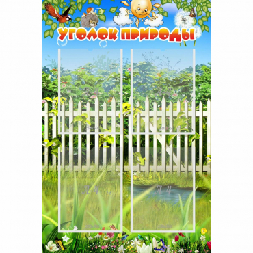 Стенд "Уголок природы" с 4 карманами - «globural.ru» - Набережные Челны
