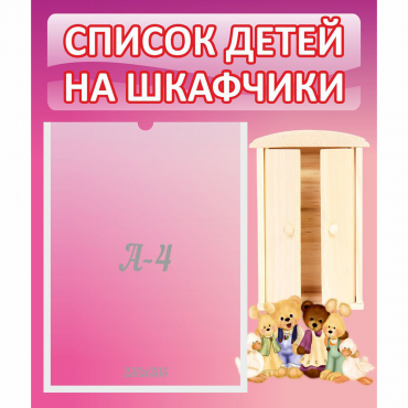 Стенд "Список детей на шкафчики" - «globural.ru» - Набережные Челны